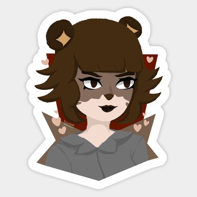 Otter Girl Sticker by DissidentDetective